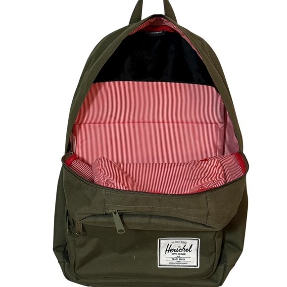 Herschel Pop Quiz Backpack, Green/White, Classic 22L - Picture 6 of 12